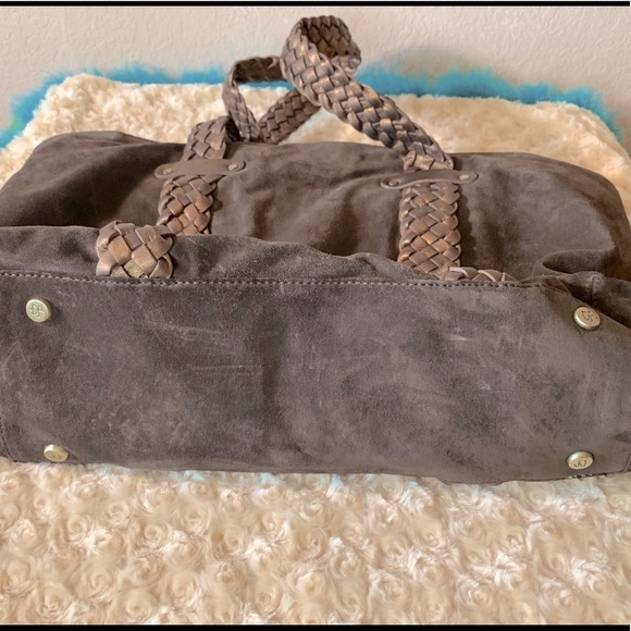 Donald J Pliner Expresso Sport Suede Ant Metallic Shoulder Purse - Picture 7 of 14